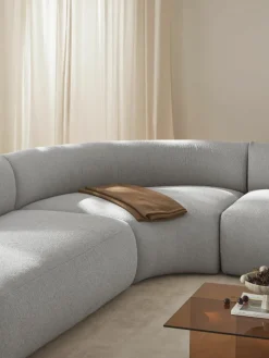 Ronde bouclé hoekmodule Sofia^Westwing Collection Discount