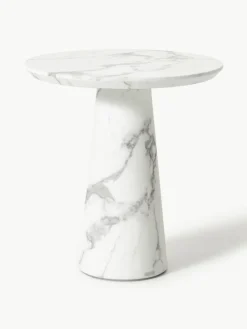 Ronde eettafel Disc in marmerlook, Ø 70 cm^Pols Potten Fashion