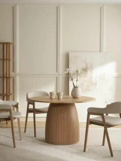 Ronde eettafel Nelly met groefstructuur, verschillende formaten^Westwing Collection Clearance