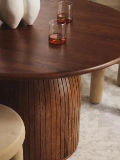Ronde eettafel Nelly met groefstructuur, in verschillende formaten^Westwing Collection Online