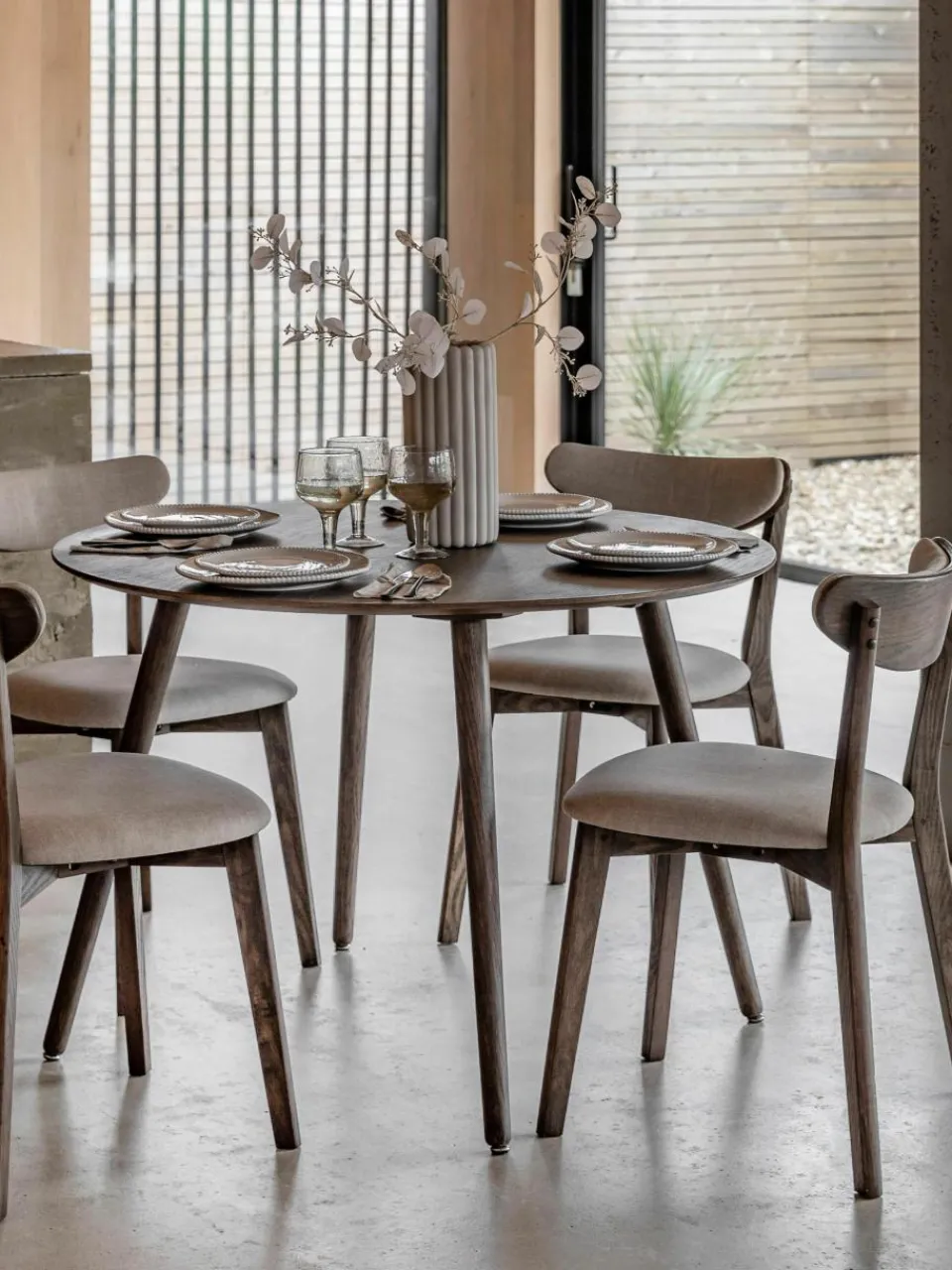Ronde eikenhouten eettafel Hatfield, Ø 110 cm^Westwing New