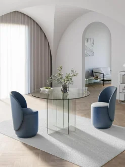 Ronde glazen eettafel Anouk, Ø 120 cm^Westwing Collection Fashion