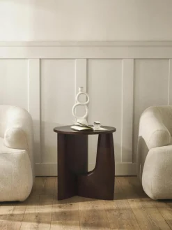 Ronde houten bijzettafel Miya^Westwing Collection New