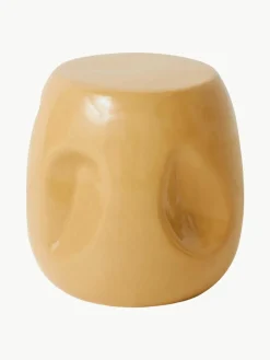Ronde keramische bijzettafel Currents, handgemaakt^HKLIVING Online