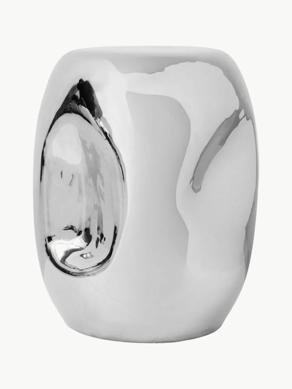 Ronde keramische bijzettafel Currents, handgemaakt^HKLIVING Clearance