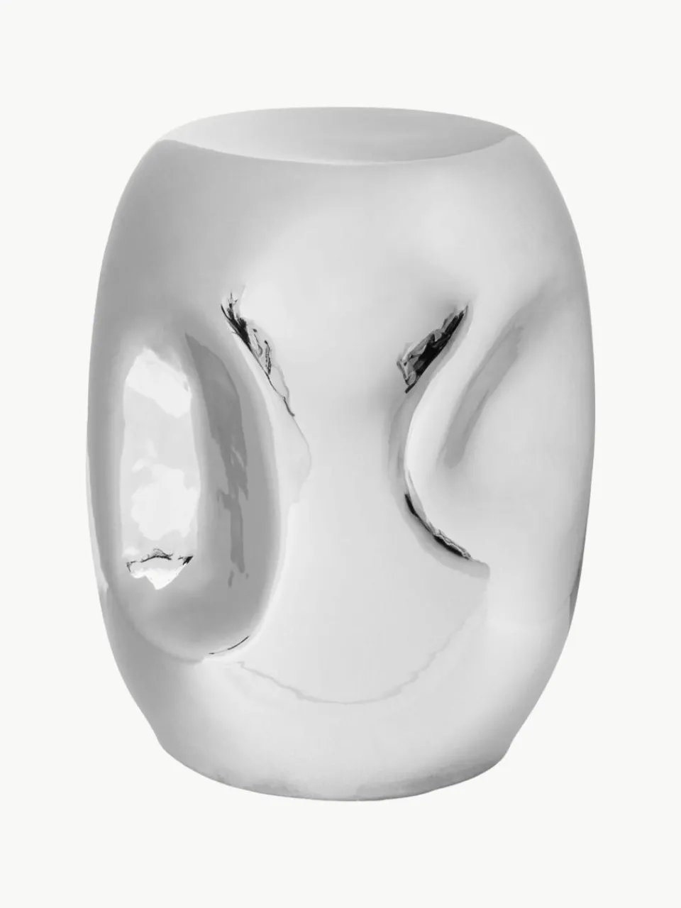 Ronde keramische bijzettafel Currents, handgemaakt^HKLIVING Clearance