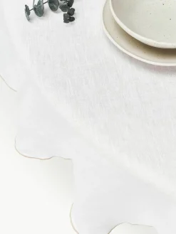 Ronde linnen tafelkleed Kennedy met bies^Westwing Collection Online