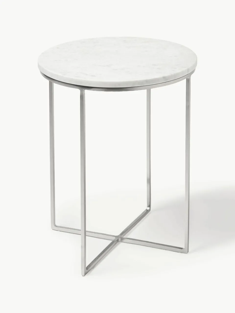 Ronde marmeren bijzettafel Alys^Westwing Collection Fashion