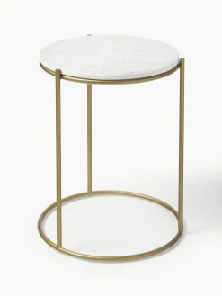 Ronde marmeren bijzettafel Ella^Westwing Collection Discount