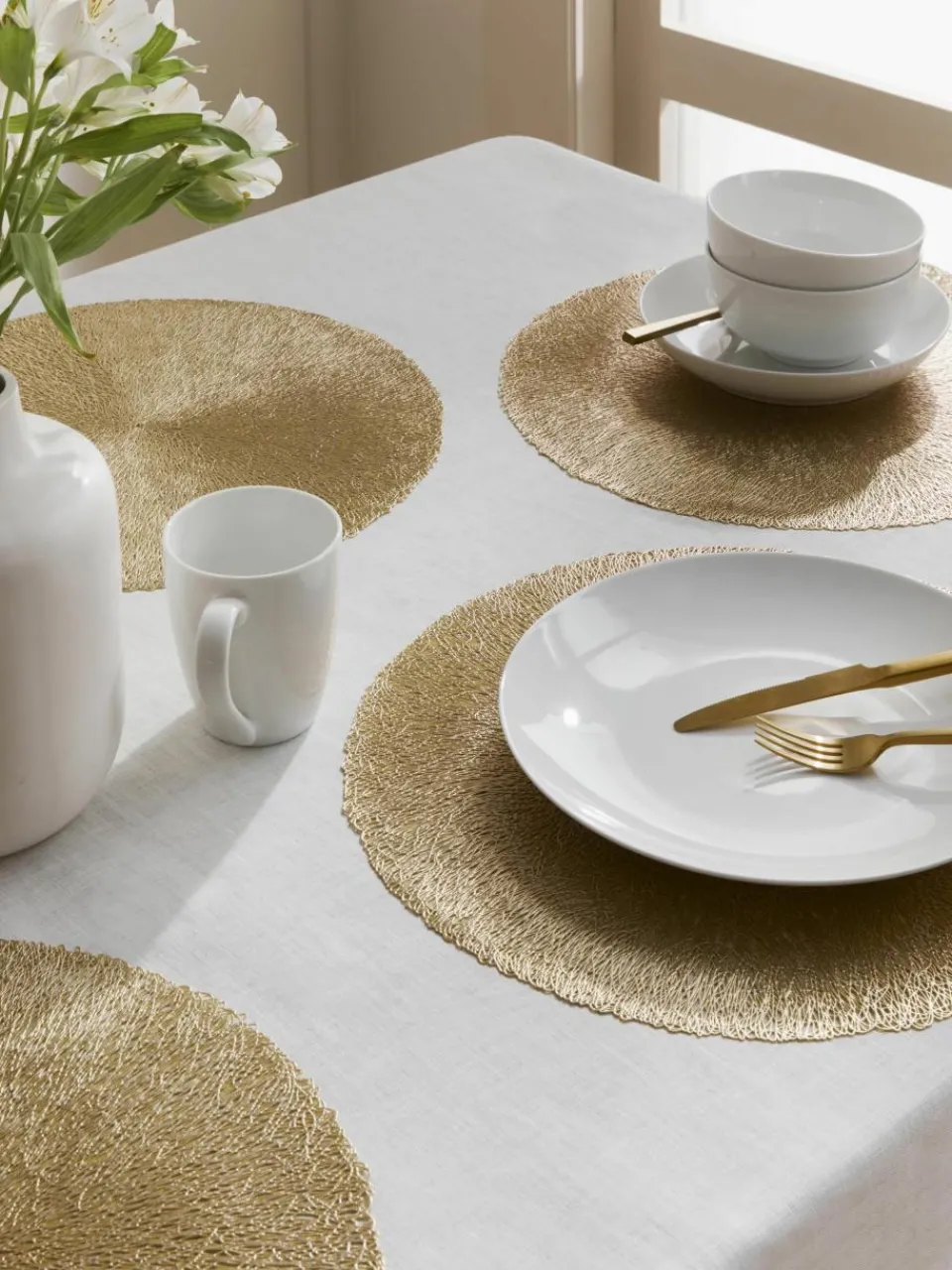 Ronde placemats Linda, 6 stuks^Villa D'Este Home Tivoli Hot