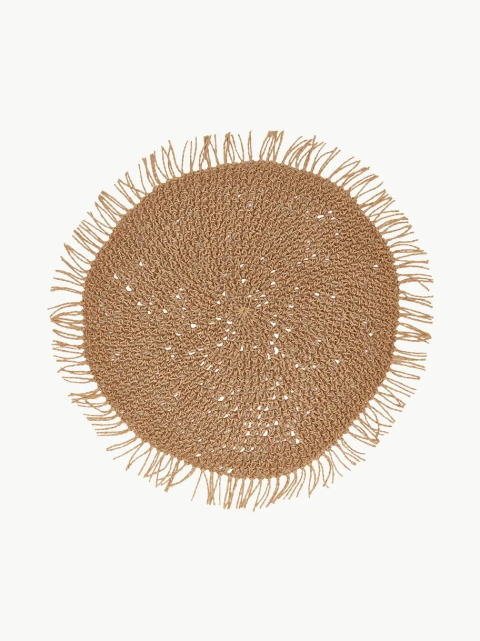 Ronde placemats Tressine uit papiervezels, 6 stuks^Cote Table Outlet