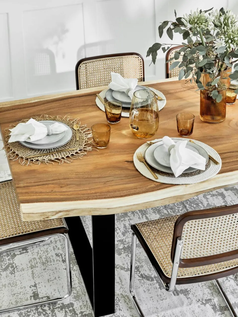 Ronde placemats Tressine uit papiervezels, 6 stuks^Cote Table Outlet