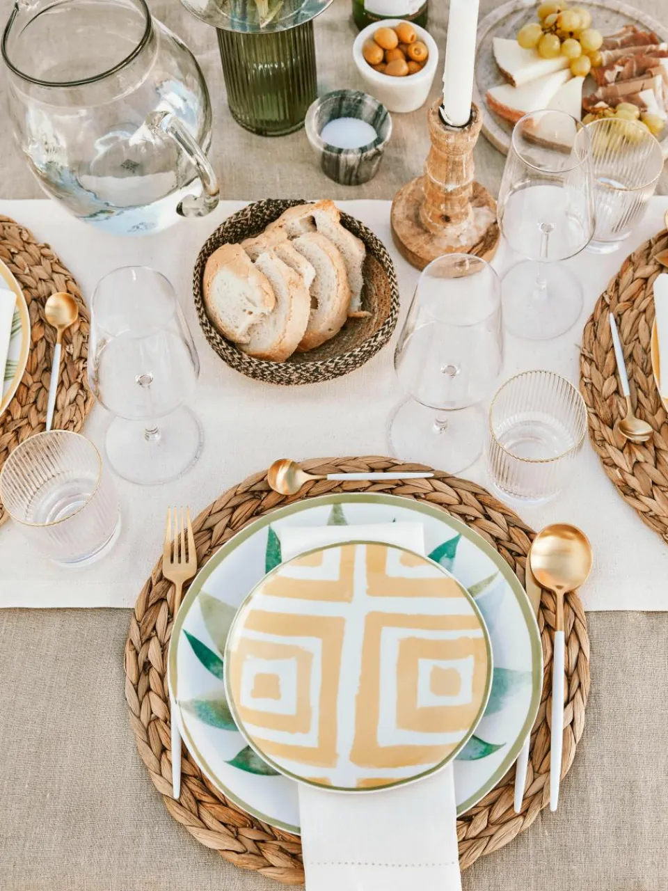 Ronde placemats Wanda van waterhyacint, 4 stuks^Bloomingville Outlet