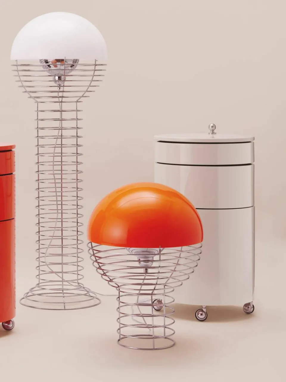 Ronde rolcontainer Barboy, design Verner Panton^Verpan Hot