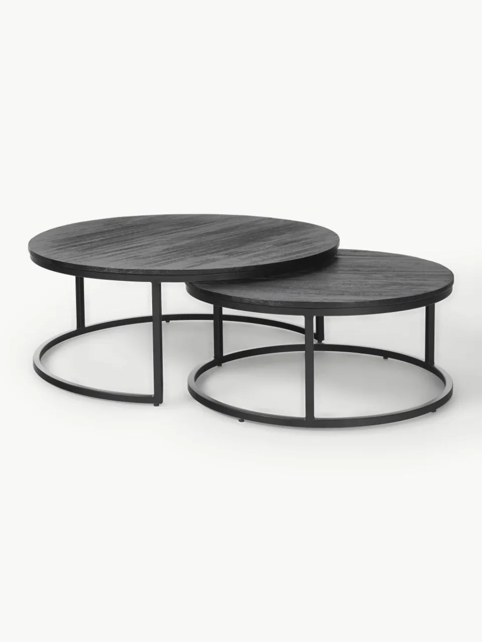 Ronde salontafels Andrew van mangohout, set van 2^Westwing Collection Discount
