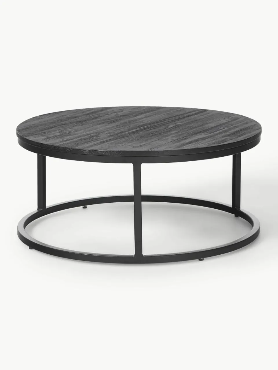 Ronde salontafels Andrew van mangohout, set van 2^Westwing Collection Discount