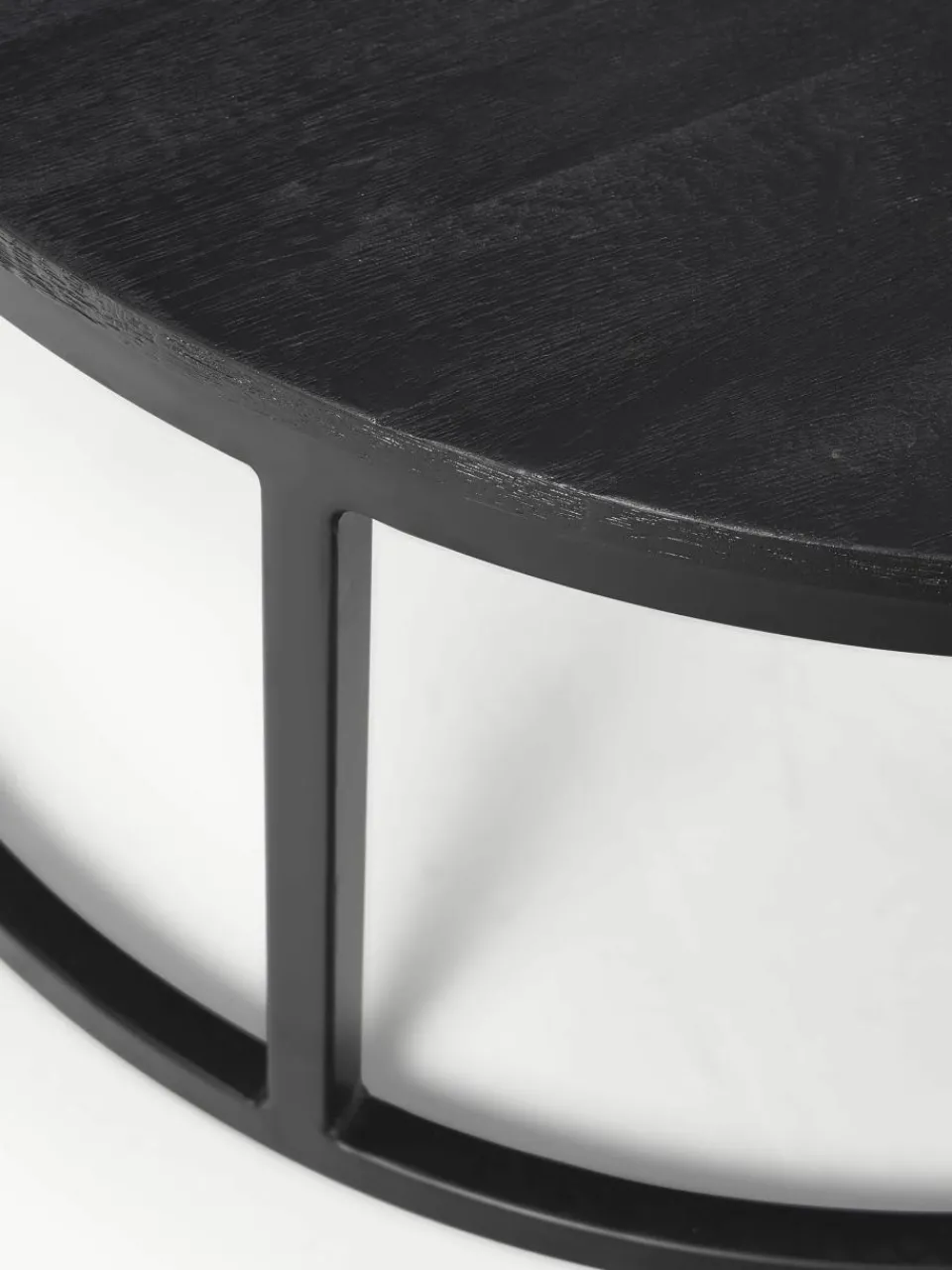 Ronde salontafels Andrew van mangohout, set van 2^Westwing Collection Discount