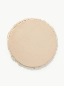 Ronde stoelkussen van imitatiebont Morten, gekruld^Westwing Collection Clearance