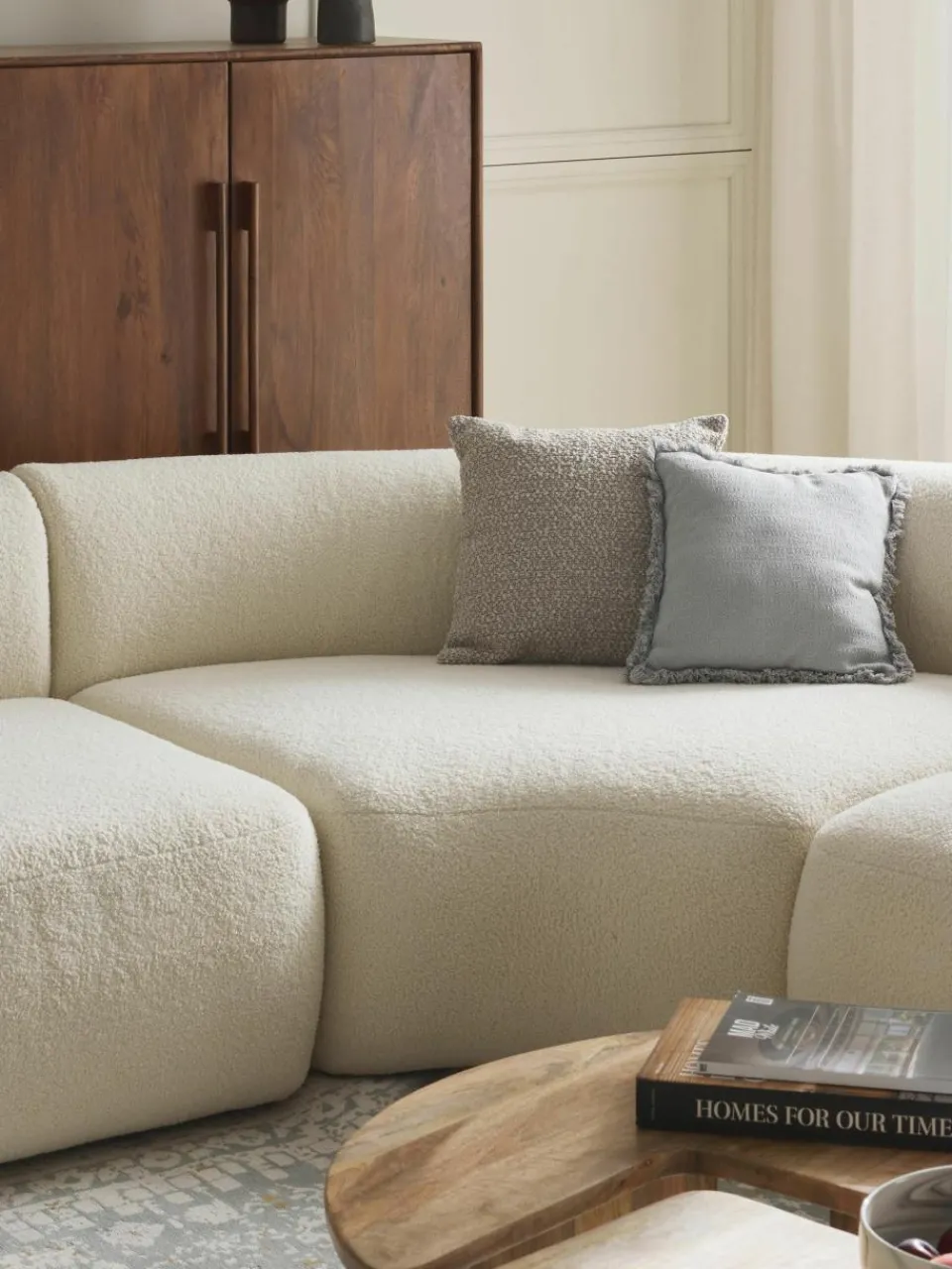 Ronde teddy hoekmodule Sofia^Westwing Collection Clearance