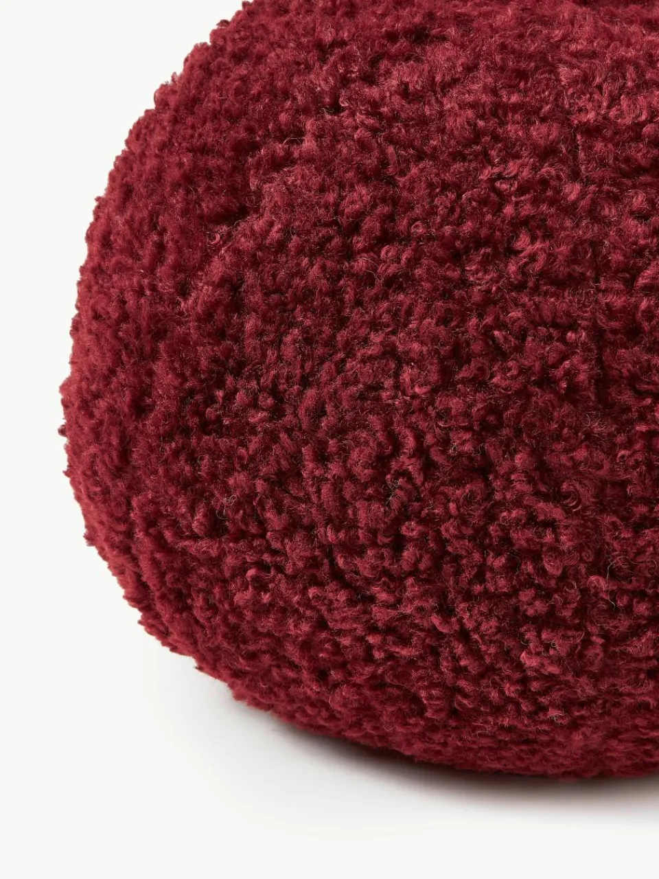 Ronde teddy stoffen decoratief kussen Dotty^Westwing Collection Best