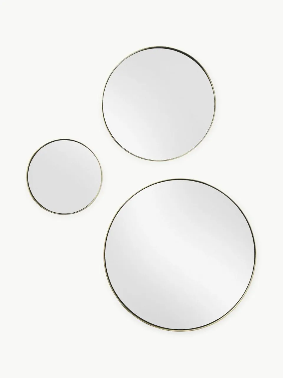Ronde wandspiegelsset Lacie, set van 3^Westwing Collection Clearance