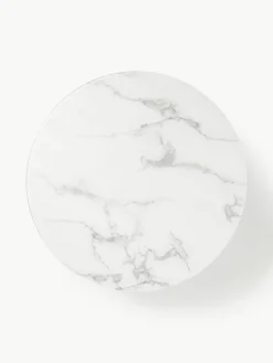 Ronde XL-salontafel Antigua met glazen tafelblad in marmerlook^Westwing Collection Clearance