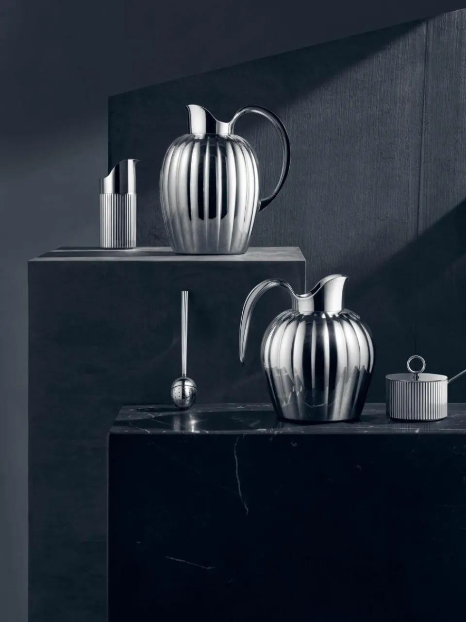 RVS melkkan Bernadotte met groefstructuur, 280 ml^GEORG JENSEN Sale