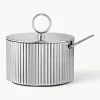RVS suikerpot Bernadotte met lepel^GEORG JENSEN New
