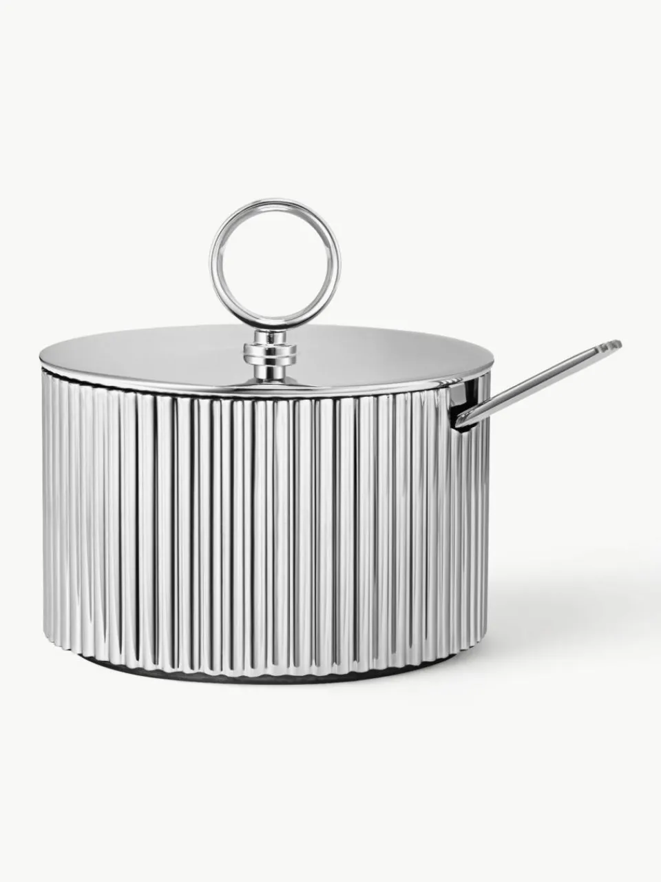 RVS suikerpot Bernadotte met lepel^GEORG JENSEN New