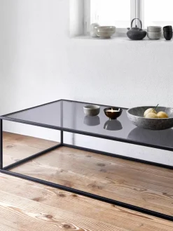 Salontafel Maya met glazen tafelblad^Westwing Collection Hot