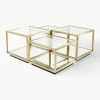 Salontafels Luigi met spiegelonderstel, set van 4^Kare Design Clearance