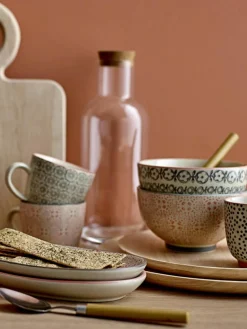 Schalen Cécile met klein patroon, set van 4^Bloomingville Discount