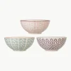 Schalen Maya met klein patroon, set van 3^Bloomingville Fashion