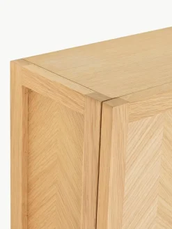 Schoenenkast Herringbone van hout met visgraatpatroon^Hübsch Fashion