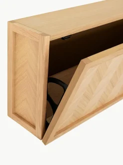 Schoenenkast Herringbone van hout met visgraatpatroon^Hübsch Fashion