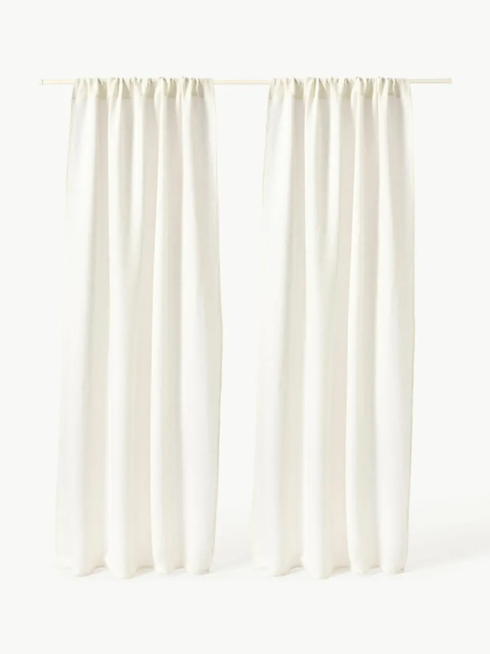 Semi-transparant gordijn Harmony met tunnelzoom, 2 stuks^Westwing Collection Online