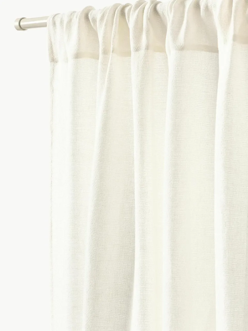 Semi-transparant gordijn Harmony met tunnelzoom, 2 stuks^Westwing Collection Online