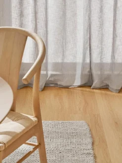 Semi-transparant gordijnen Ibiza met lusophanging, 2 stuks^Westwing Collection Sale