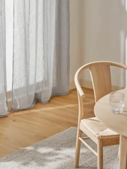 Semi-transparant gordijnen Ibiza met lusophanging, 2 stuks^Westwing Collection Sale