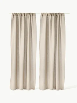 Semi-transparante gordijnen Harmony met tunnelzoom, 2 stuks^Westwing Collection Discount