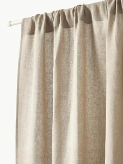 Semi-transparante gordijnen Harmony met tunnelzoom, 2 stuks^Westwing Collection Discount