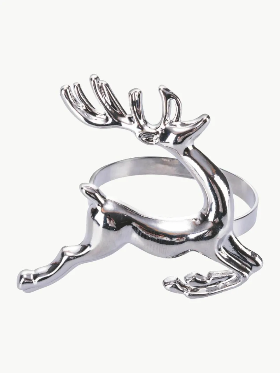 Servetringen Reindeer in zilverkleurig, 4 stuks^Villa D'Este Home Tivoli Online