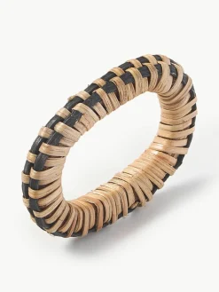 Servetringen Weave van rotan en mangohout, 4 stuks^ferm LIVING Discount