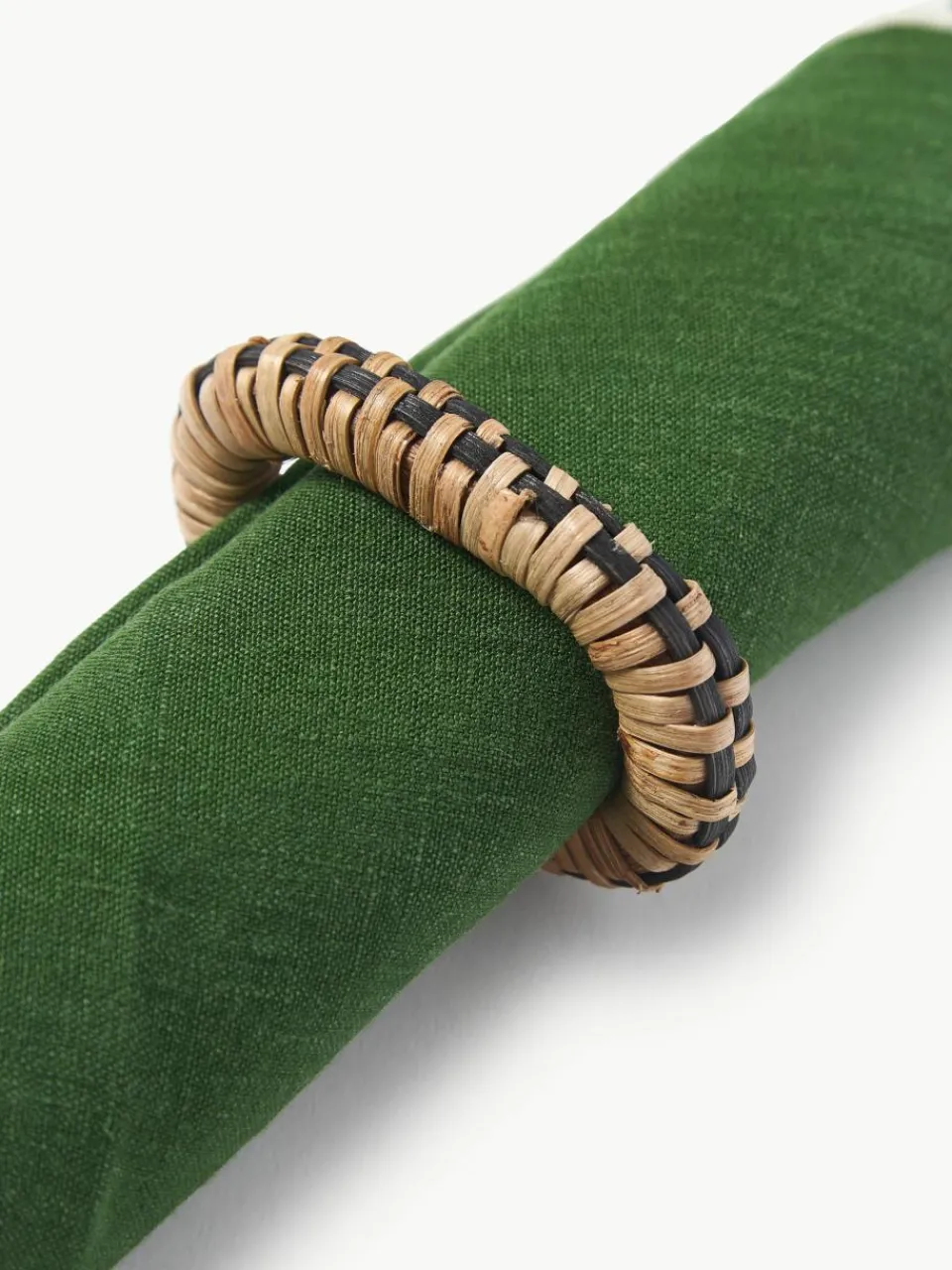 Servetringen Weave van rotan en mangohout, 4 stuks^ferm LIVING Discount
