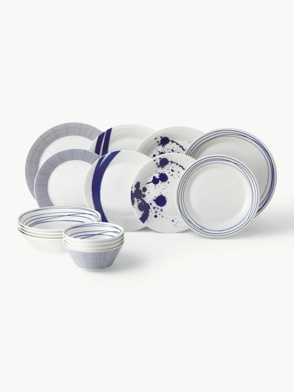 Serviesset Pacific blauw van porselein, 4 personen (16-delig)^ROYAL DOULTON New
