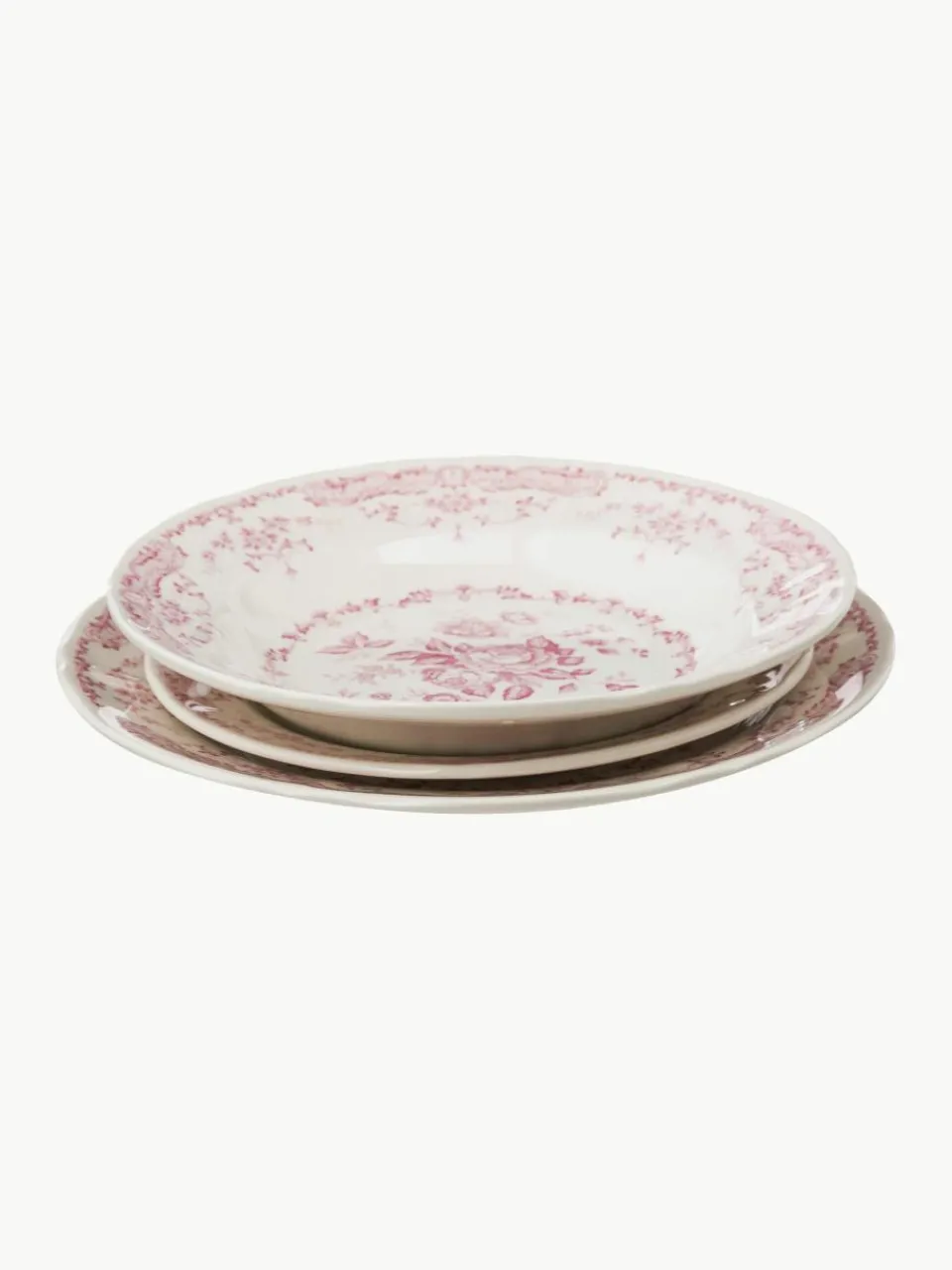 Serviesset Rose met bloemmotief, 6 personen (18-delig)^Bitossi Home Fashion