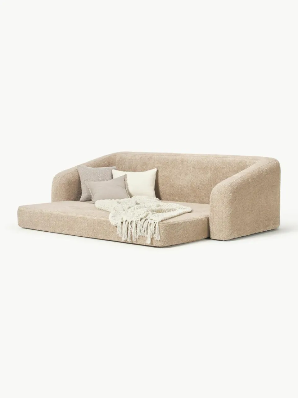 Slaapbank Eliot (3-zits) uit teddy-bouclé^Westwing Collection Clearance