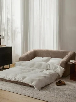 Slaapbank Eliot (2-zits) uit teddy-bouclé^Westwing Collection Discount