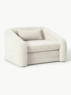 Slaapfauteuil Eliot uit teddy-bouclé^Westwing Collection Outlet