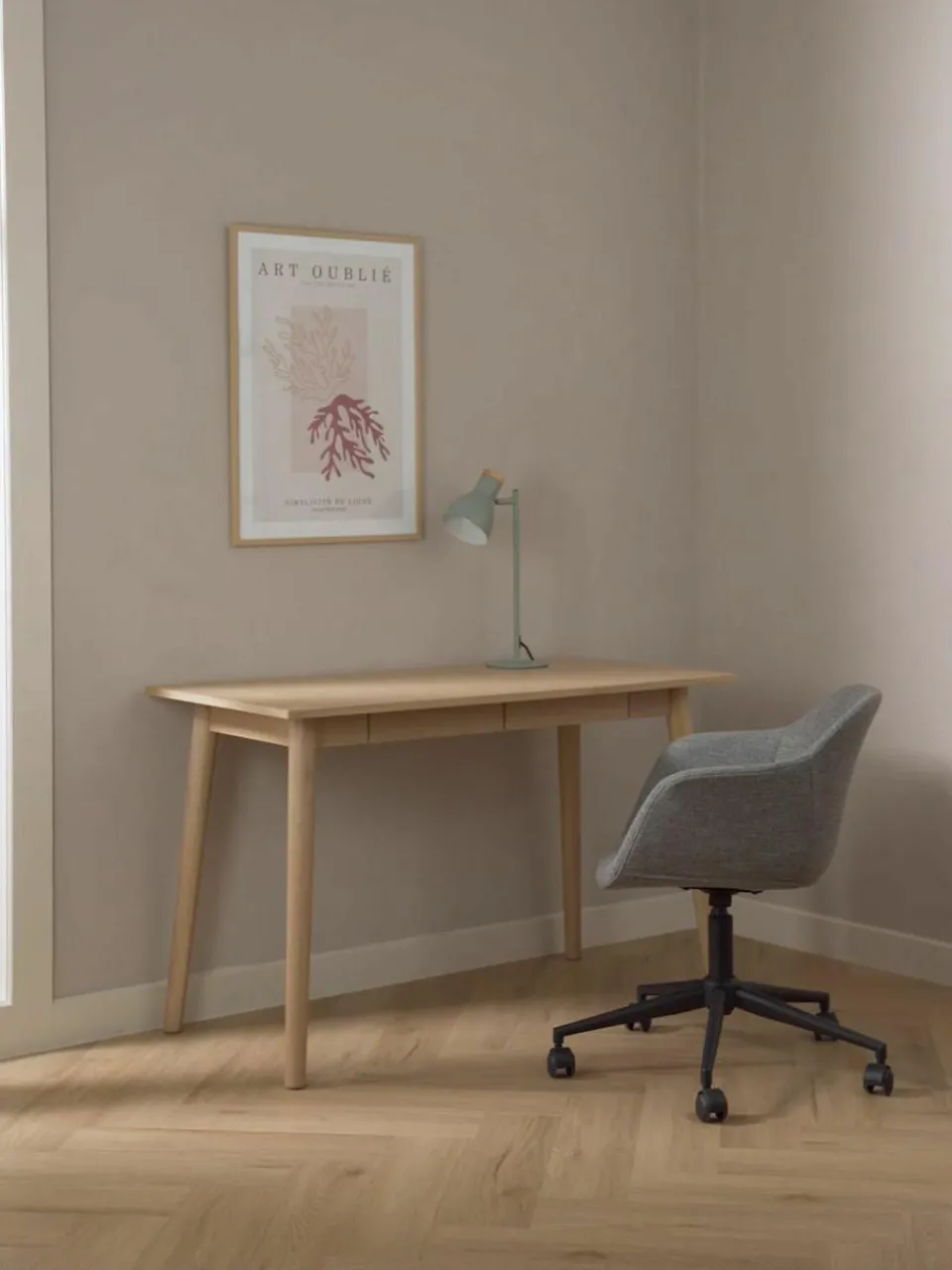 Smal houten bureau Marte^Westwing New